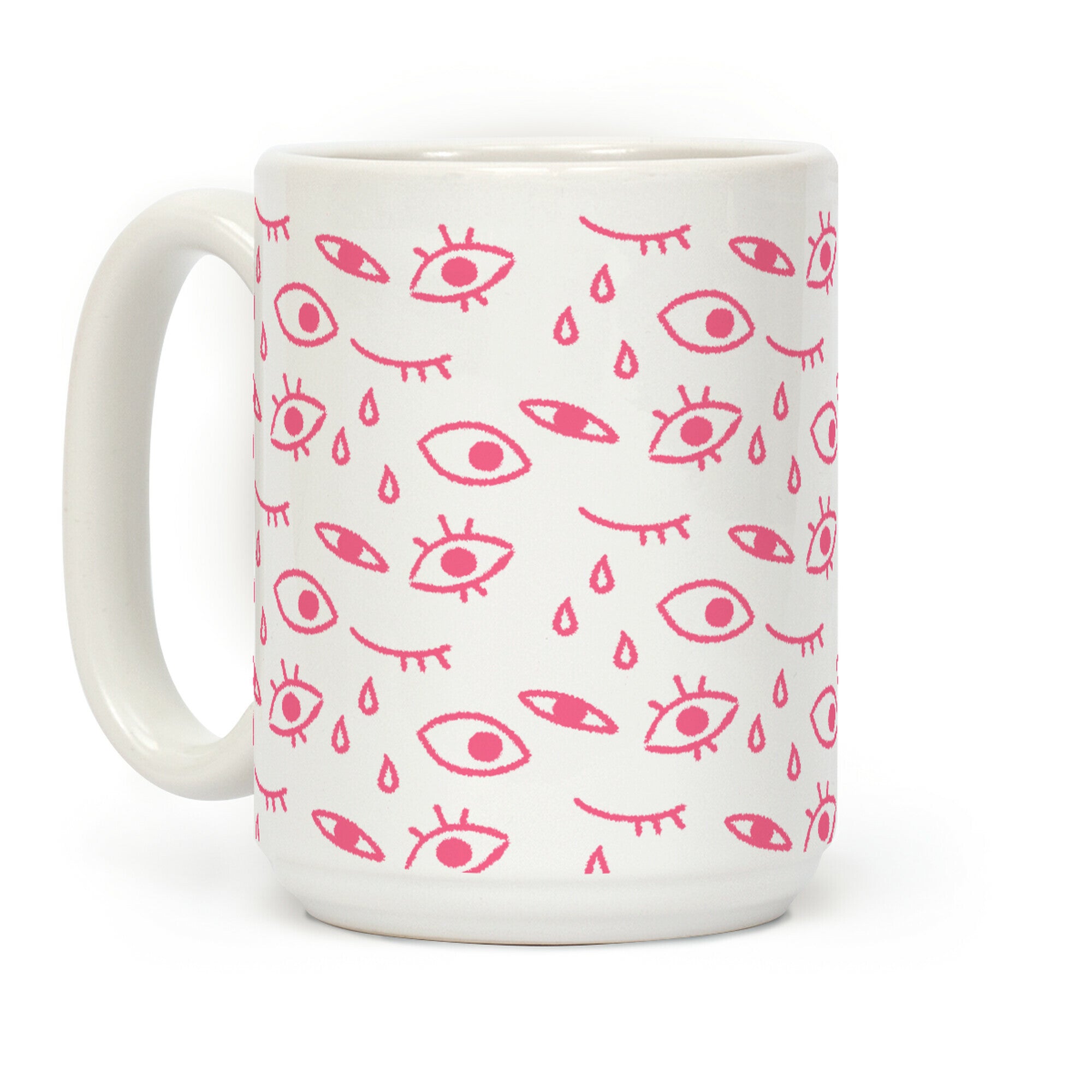 Creepy Eyes (Pink) Coffee Mug